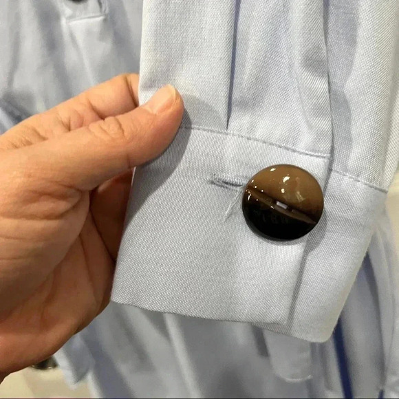 Zara Basic midi Tunic Dress with big chunky buttons and waist cinched belt❤️ - Picture 6 of 14